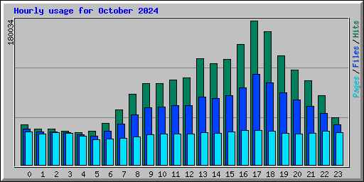 Hourly usage for October 2024