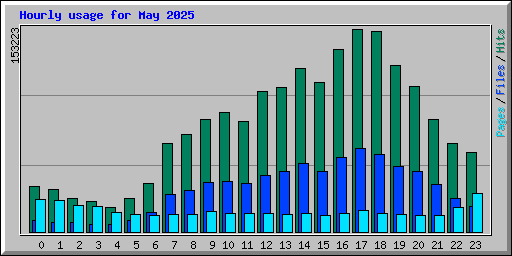 Hourly usage for May 2025