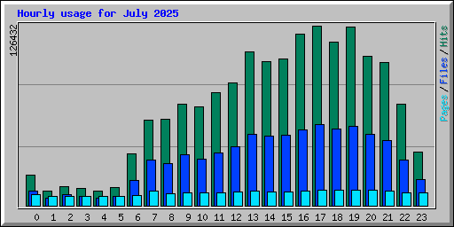 Hourly usage for July 2025